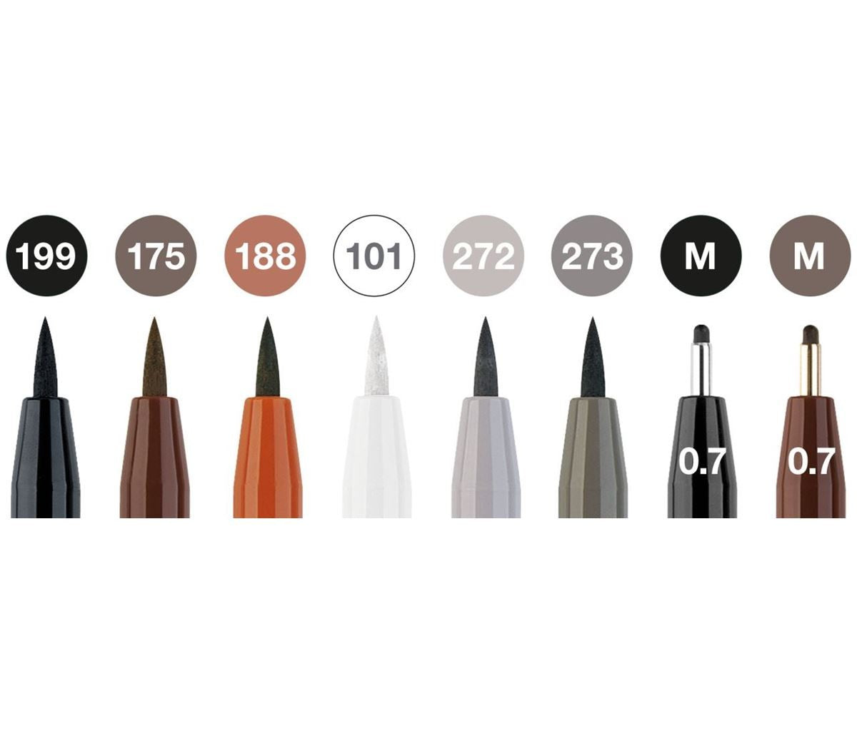 CANETA FABER CASTELL PITT 08 CLASSIC COLORS 167172