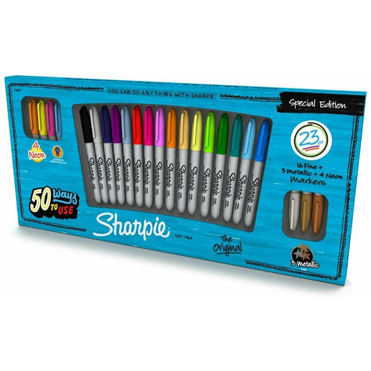 CANETA SHARPIE FINE 23 CORES (16 FINE-03 METAL-04 NEON) ED L