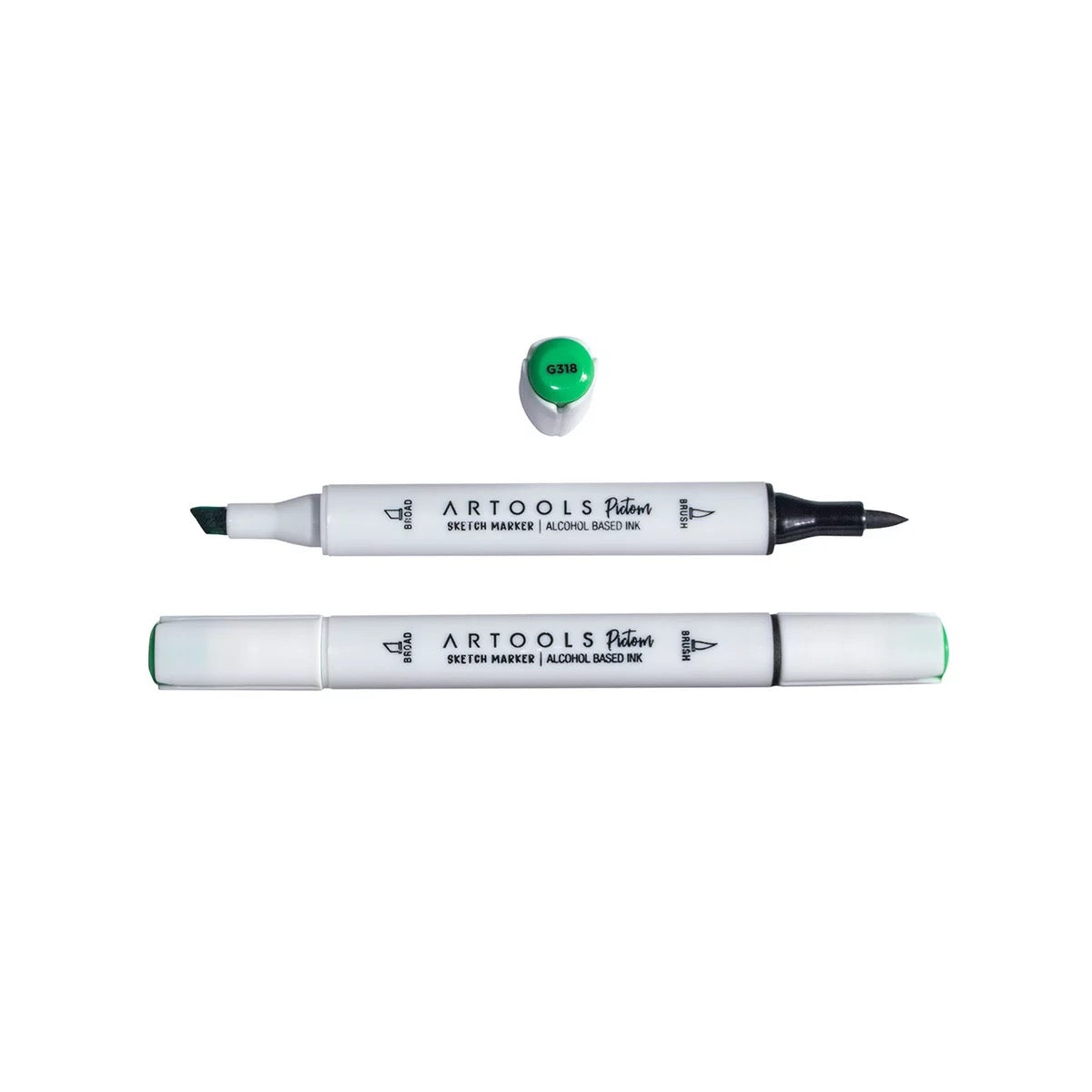 MARCADOR ARTOOLS PICTOM PONTA DUPLA OCEAN GREEN (G318)