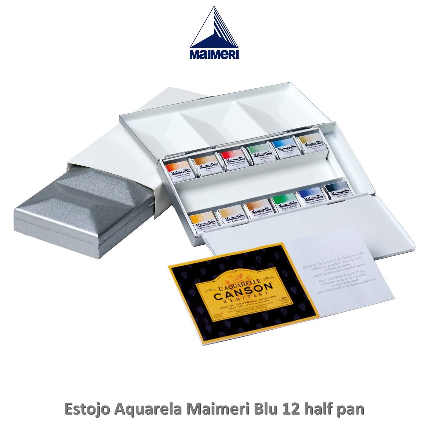 ESTOJO AQUARELA MAIMERIBLU 12 HALF PANS