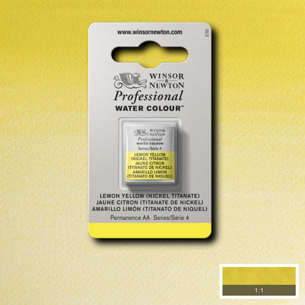 AQUARELA WINSOR NEWTON ARTISTS H PAN 347 LEMON YELLOW S4