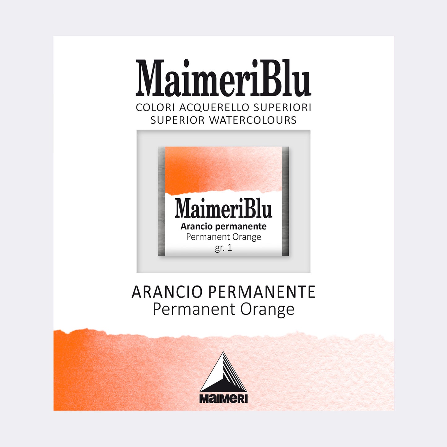 AQUARELA MAIMERIBLU ARTISTS HALF PAN 62 PERMANENT ORANGE