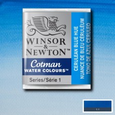 AQUARELA WINSOR NEWTON COTMAN HALF PAN 139 CERULEAN BLUE