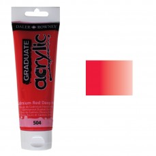 ACRILICA DALER ROWNEY GRADUATE 120ML 504 CADMIUM RED DEEP