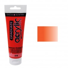 ACRILICA DALER ROWNEY GRADUATE 120ML 619 CADMIUM ORANGE HUE