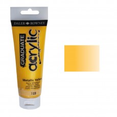 ACRILICA DALER ROWNEY GRADUATE 120ML 723 METALLIC YELLOW