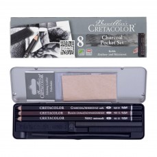 ESTOJO LAPIS CARVAO CRETACOLOR CHARCOAL POCKET SET 460 08