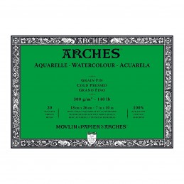 BLOCO ARCHES FIN (COLD PRESS) 300G/M2 18X26 20 FOLHAS