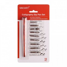 ESTOJO DIP PEN SET 09 PENAS C/ CABO SINOART SFT0239