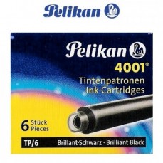 CARTUCHO TINTA PELIKAN CANETA PENA 4001 PRETA C/ 06