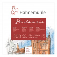 BLOCO HAHNEMUHLE BRITANNIA 300g/m2 25x25 GRANA FINA 30FOLHAS