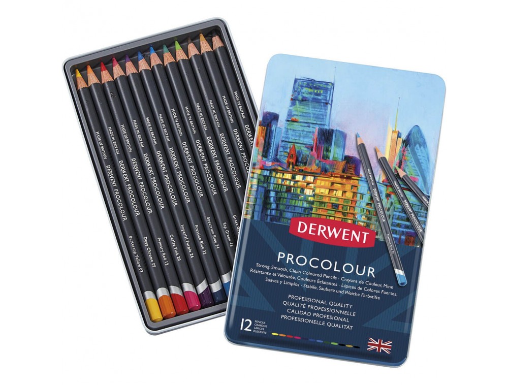LAPIS COR DERWENT PROCOLOUR 12 CORES