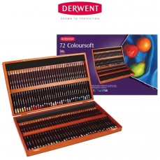 LAPIS COR DERWENT COLOURSOFT 72 CORES MADEIRA