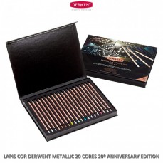 ESTOJO LAPIS COR DERWENT METALLIC 20 CORES ANNIVERSARY EDITION