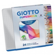 LAPIS COR FILA GIOTTO SUPERMINA 24 CORES 3,8mm METAL