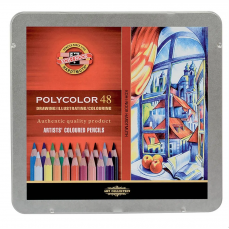 ESTOJO LAPIS COR KOH-I-NOOR POLYCOLOR 48 CORES 3826