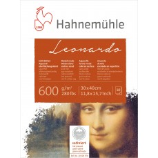 BLOCO HAHNEMUHLE LEONARDO SATINE 600g/m2 30x40 10 FOLHAS