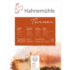 BLOCO HAHNEMUHLE TURNER 300g/m2 30x40 GRAN FIN 100% COTTON 1