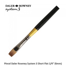 PINCEL DALER ROWNEY SYSTEM 3 SHORT FLAT 06MM - 1/4