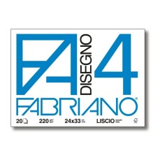 BLOCO FABRIANO 4 220g/m2 24x33cm LISCIO 20 FOLHAS