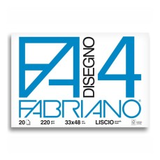 BLOCO FABRIANO 4 220g/m2 33x48cm LISCIO 20 FOLHAS