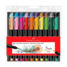 CANETA FABER CASTELL SUPERSOFT BRUSH 20 CORES