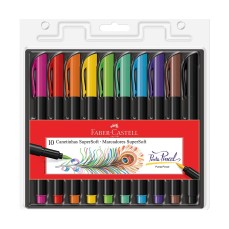 CANETA FABER CASTELL SUPERSOFT BRUSH 10 CORES