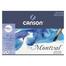 BLOCO CANSON MONTVAL A5  (18X25) 300G/M2 12 FOLHAS