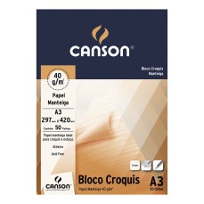 BLOCO CANSON CROQUIS (SULFURISE NAC) A3 40G/M2