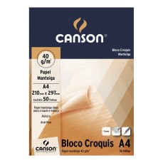 BLOCO CANSON CROQUIS (SULFURISE NAC) A4 40G/M2