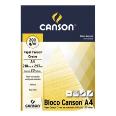 BLOCO CANSON DESSIN A4 CREME 200G/M2
