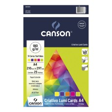 BLOCO CANSON CRIATIVO LUMI CARDS 180g/m2 A4 25FLS