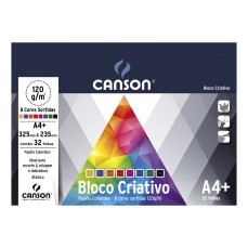 BLOCO CANSON COLORIDO CRIATIVO CARDS 120g/m2 23,5x32,5cm 32F
