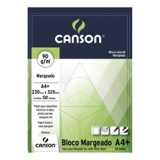 BLOCO CANSON LAY OUT MARGEADO A4 090g/m2 50 FOLHAS