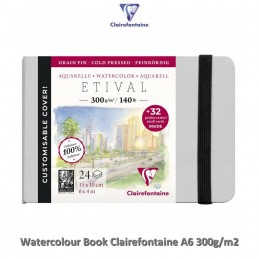 WATERCOLOUR BOOK FONTAINE 300G/M2 A6 GRANA FINA 24F CELULOSE