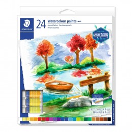 ESTOJO AQUARELA STAEDTLER KARAT 24 CORES TUBOS 12ml