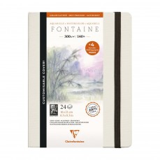 WATERCOLOUR BOOK FONTAINE 300G/M2 16X21 SATINE 24FL 100COTTO
