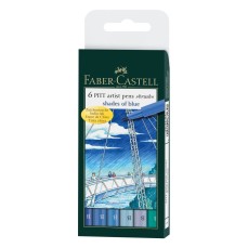CANETA FABER CASTELL PITT 06 BRUSH SHADES OF BLUE 167164