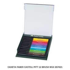 CANETA FABER CASTELL PITT 12 BRUSH BASICOS 267421