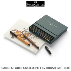 CANETA FABER CASTELL PITT 12 BRUSH GIFT BOX 167146