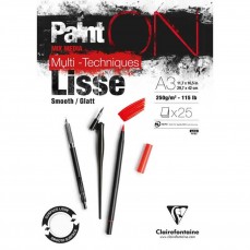 BLOCO CLAIREFONTAINE PAINT ON LISSE 250G/M2 A3 25FLS 975700C