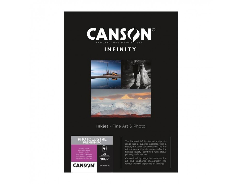 CANSON INFINITY PHOTO LUSTRE PREMIUM RC 310 GSM A4 25FLS