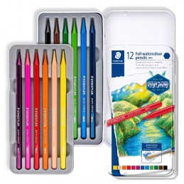 ESTOJO LAPIS COR INTEGRAL AQUARELAVEL STAEDTLER 12 CORES 146 10G