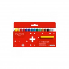 GIZ DE CERA PERMANENTE CARAN D ACHE SWISSCOLOR 15 CORES