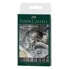 CANETA FABER CASTELL PITT 08 BLACK & GREY 167171