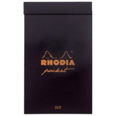 BLOCO RHODIA POCKET BLACK 7,5x12cm 40FLS PONTILHADO (DOTS)