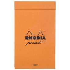 BLOCO RHODIA POCKET ORANGE 7,5x12cm 40FLS PONTILHADO (DOTS)
