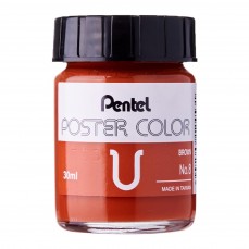 GOUACHE PENTEL POSTER COLOR 30ML 08 MARROM