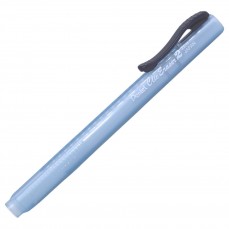 PORTA BORRACHA PENTEL CLICK ERASER 2 AZUL TRANSPARENTE