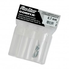 KIT CORFIX FINE LINER 06 BISNAGAS   06 PONTEIRAS 0,5mm   DES